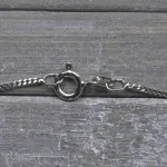 Goldkette als Panzerkette flach in Weißgold 585 / 14K, 95 cm lang, 1,4 mm breit, Gewicht ca. 6.7 g.
