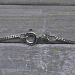 Goldkette als Panzerkette flach Weißgold 585 / 14K, 50 cm lang, 1,4 mm breit, Gewicht ca. 3.5 g.