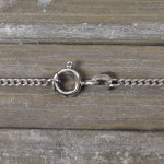 Goldkette als Panzerkette flach Weißgold 585 / 14K, 42 cm lang, 1,7 mm breit, Gewicht ca. 4.7 g.