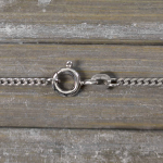 Goldkette als Panzerkette flach Weißgold 585 / 14K, 60 cm lang, 1,7 mm breit, Gewicht ca. 6.8 g.