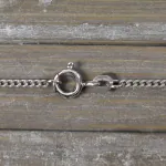 Goldkette als Panzerkette flach Weißgold 585 / 14K, 60 cm lang, 1,7 mm breit, Gewicht ca. 6.8 g.