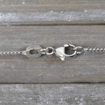 Goldkette als Bingokette in Weißgold 585 / 14K, 45 cm lang, 1,1 mm breit, Gewicht ca. 3.5 g.