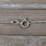 Goldkette als Schlangenkette diamantiert Weißgold 585 / 14K, 45 cm lang, 0,8 mm breit, Gewicht ca. 3.1 g.