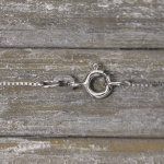 Goldkette als Venezianerkette in Weißgold 585 / 14K, 42 cm lang, 0,7 mm breit, Gewicht ca. 1.8 g.