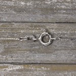 Goldkette als Venezianerkette in Weißgold 585 / 14K, 60 cm lang, 0,7 mm breit, Gewicht ca. 2.3 g.