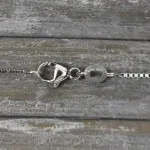 Goldkette als Venezianerkette in Weißgold 585 / 14K, 50 cm lang, 0,9 mm breit, Gewicht ca. 3.8 g.