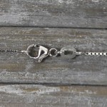 Goldkette als Venezianerkette in Weißgold 585 / 14K, 80 cm lang, 0,9 mm breit, Gewicht ca. 6.2 g.