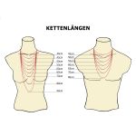 Goldkette als Erbskette hohl in Gelbgold 585 / 14K, 50 cm lang, 6 mm breit, Gewicht ca. 31 g.
