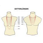 Goldkette als Ankerkette diamantiert in Weißgold 750 / 18K, 50 cm lang, 2,5 mm breit, Gewicht ca. 20.8 g.