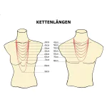 Goldkette als Ankerkette diamantiert in Rotgold 585 / 14K, 85 cm lang, 1,9 mm breit, Gewicht ca. 10.3 g.