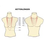 Goldkette als Ankerkette rund Weißgold 585 / 14K, 45 cm lang, 1,3 mm breit, Gewicht ca. 2.8 g.