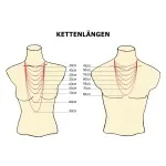 Goldkette als Panzerkette flach in Gelbgold 333 / 8K, 45 cm lang, 2,1 mm breit, Gewicht ca. 5.4 g.