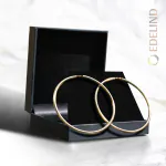 Goldene Creolen, Gelbgold in 2.5 mm mit flexiblem Verschuss