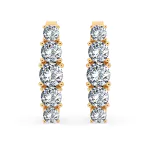 0,85 Karat Diamant Creolen, Gelbgold 585 / 14 Karat, Gewicht ca. 2.1 g.