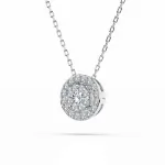 0,11 Karat Diamant Anhänger Weißgold 585 (14K) mit Goldkette für Damen