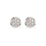0,30 Karat Diamant Ohrstecker mit 40 echten Diamanten, Rotgold 585 / 14K