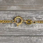 Goldkette als Panzerkette flach in Gelbgold 585 / 14K, 55 cm lang, 2,1 mm breit, Gewicht ca. 7.8 g.