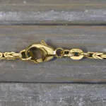 Armband als Königskette in Gelbgold 585 / 14K, 18,5 cm lang, 1,8 mm breit, Gewicht ca. 4.6 g.