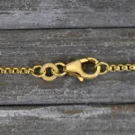 Goldkette als Venezianerkette rund geschlagen in Gelbgold 333 / 8K, 40 cm lang, 1,5 mm breit, Gewicht ca. 5.2 g.