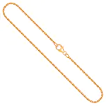 Goldkette als Ankerkette diamantiert in Gelbgold 750 / 18K, 50 cm lang, 1,9 mm breit, Gewicht ca. 8.4 g.