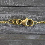 Goldkette als Ankerkette rund in Gelbgold 333 / 8 Karat, 95 cm lang, 2 mm breit, Gewicht ca. 9.2 g.
