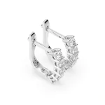 0,6 Karat Diamant Creolen, Weißgold 585 / 14 Karat