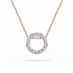 0,09 Karat Diamant Anhänger Rotgold 585 (14K) mit Goldkette für Damen