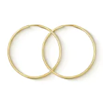 EDELIND Ohrringe, Creolen, Gelbgold 333 / 8K, Außendurchmesser 50 mm, Breite 2 mm, Gewicht ca. 1.7 g
