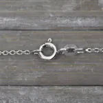 Goldkette als Ankerkette rund Weißgold 585 / 14K, 36 cm lang, 1,5 mm breit, Gewicht ca. 2.6 g.