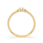 0,08 Karat Diamant Verlobungsring mit 1 Diamanten, Gelbgold 585 / 14K