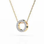 0,09 Karat Diamant Anhänger Gelbgold 585 (14K) mit Goldkette für Damen