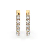 0,42 Karat Diamant Creolen, Gelbgold 585 / 14 Karat