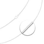 Goldkette als Tondakette in Weißgold 375 / 9K, 45 cm lang, 1 mm breit, Gewicht ca. 3.6 g.