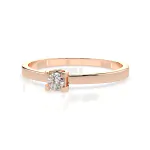 0,10 Karat Diamant Verlobungsring, Rotgold 585 / 14K