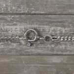 Goldkette als Panzerkette flach in Weißgold 333 / 8K, 50 cm lang, 2,1 mm breit, Gewicht ca. 6.4 g.