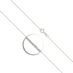 Goldkette als Ankerkette flach in Weißgold 585 / 14K, 40 cm lang, 0,8 mm breit, Gewicht ca. 1 g.