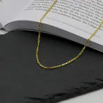 Goldkette als Ankerkette diamantiert in Gelbgold 333 / 8K, 45 cm lang, 1,8 mm breit, Gewicht ca. 6 g.