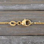 Goldkette als Bingokette in Gelbgold 585 / 14K, 65 cm lang, 1,1 mm breit, Gewicht ca. 5.2 g.