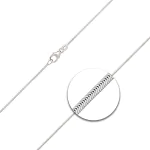 Goldkette als Schlangenkette in Weißgold 585 / 14K, 50 cm lang, 1,1 mm breit, Gewicht ca. 6.1 g.