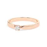 0,08 Karat Diamant Verlobungsring mit 1 Diamanten, Rotgold 585 / 14K