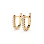 0,32 Karat Diamant Creolen, Gelbgold 585 / 14 Karat
