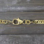 Goldkette als Singapurkette in Gelbgold 333 / 8K, 85 cm lang, 2,9 mm breit, Gewicht ca. 10.2 g.