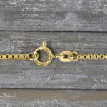 Goldkette als Venezianerkette in Gelbgold 585 / 14K, 80 cm lang, 1,4 mm breit, Gewicht ca. 10.8 g.