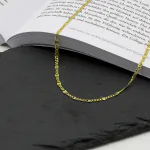 Goldkette als Panzerstegkette in Gelbgold 585 / 14K, 75 cm lang, 3,1 mm breit, Gewicht ca. 8.3 g.