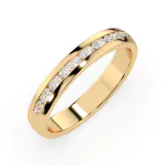 0,15 Karat Diamant Verlobungsring mit 19 Diamanten, Gelbgold 585 / 14K