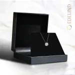 0,1 Karat Diamant Anhänger Weißgold 585 (14K) mit Goldkette 45 (42+3) cm, für Damen