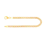 Armband als Zwillingspanzerkette in Gelbgold 585 / 14 K, 22 cm lang, 3,9mm breit, Gewicht ca. 5.1 g.