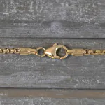 Goldkette als Venezianerkette rund geschlagen in Gelbgold 750 / 18K, 80 cm lang, 2 mm breit, Gewicht ca. 22 g.