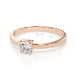0,30 Karat Diamant Verlobungsring mit 1 Diamanten, Rotgold 585 / 14K
