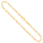 Goldkette als Figarokette in Gelbgold 333 / 8K, 60 cm lang, 3,1 mm breit, Gewicht ca. 6.9 g.